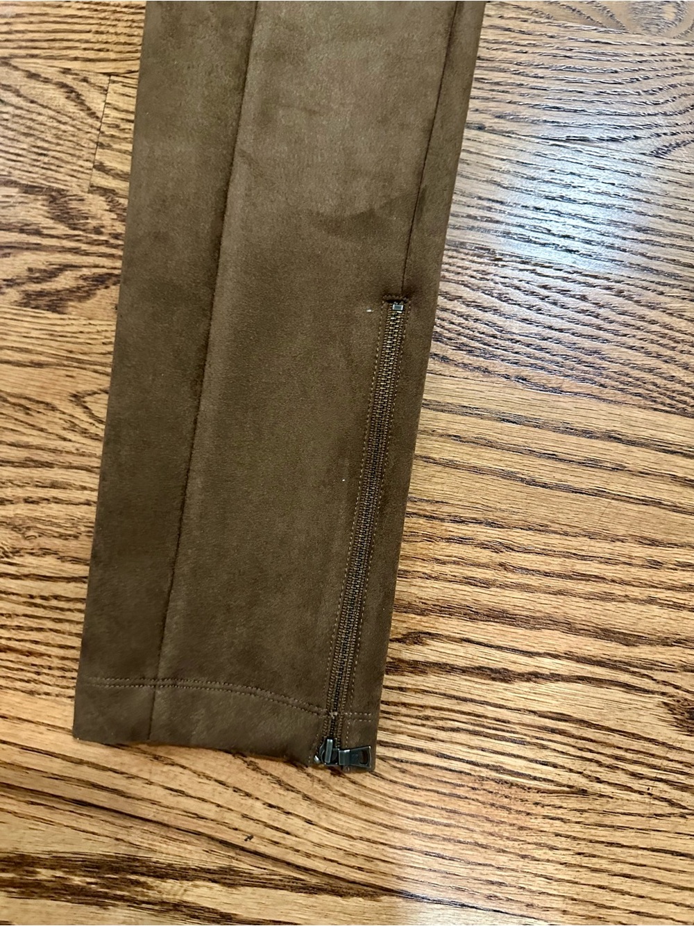 BCBG MaxAzria Moris Faux Suede Brown Stretch Pants - Picture 6 of 7